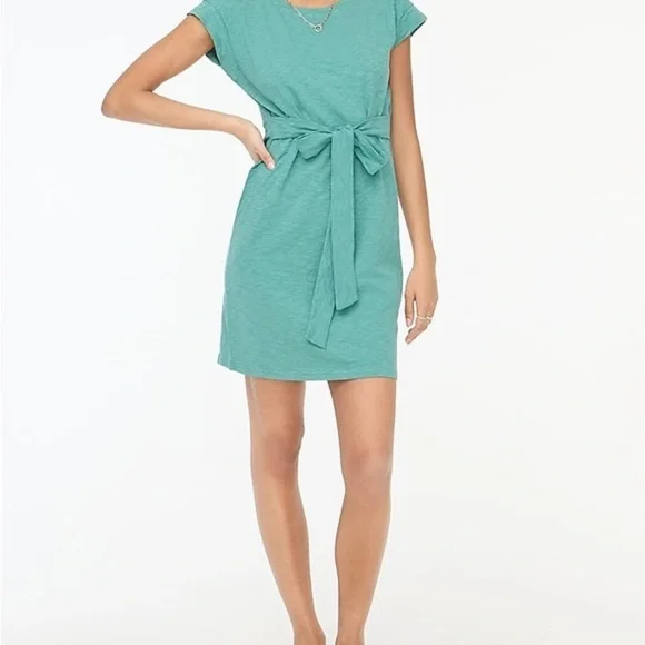 👗 J.Crew Factory Knit Tie-Waist Mini Dress – Size Large 🌿 - Picture 1 of 10